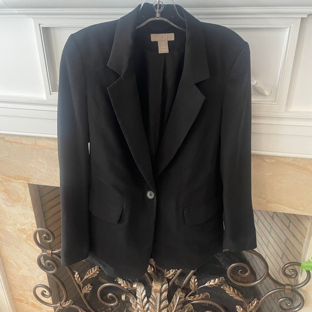 H&M Black 1 Button Blazer Sz S